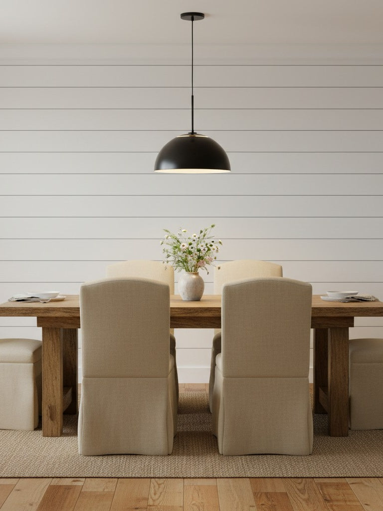 Parvion Metal Dome Pendant Light – Minimalist Modern Kitchen Fixture