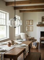 Load image into Gallery viewer, Vintage Milk Glass Semi Flush Mount Eloise Pendant Light
