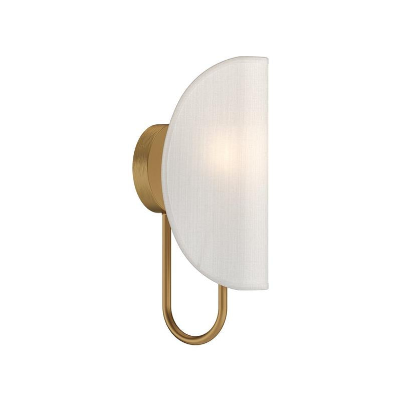 Minimalistische moderne Wandleuchte mit Messing- oder Stoffschirm für stimmungsvolle Beleuchtung