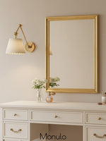 Load image into Gallery viewer, Foldray Scalloped Drum Shade Wall Sconce – Modern Rustic Wall Light for Bedroom
