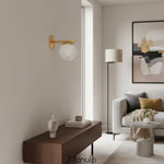 Load image into Gallery viewer, Glorica Glass Minimalist Metal and Glass Wall Sconce – Elegant Decorative Light Fixture for Living Rooms and Hallways
