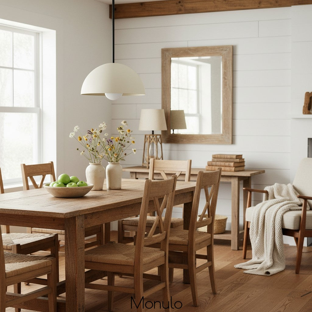 Metio Dome Pendant Light – Modern Brass Pendant for Kitchen & Dining