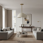 Load image into Gallery viewer, Metio Dome Pendant Light – Modern Brass Pendant for Kitchen &amp; Dining
