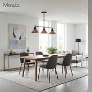 Conique Metal Vintage-Modern Three-Light Island Suspension Lamp – Pendant Light for Bar, Counter & Billiards