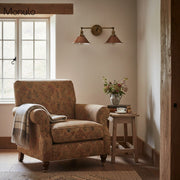 Conique Metal Industrial Wall Sconce – Dual Cone Copper Vanity Light