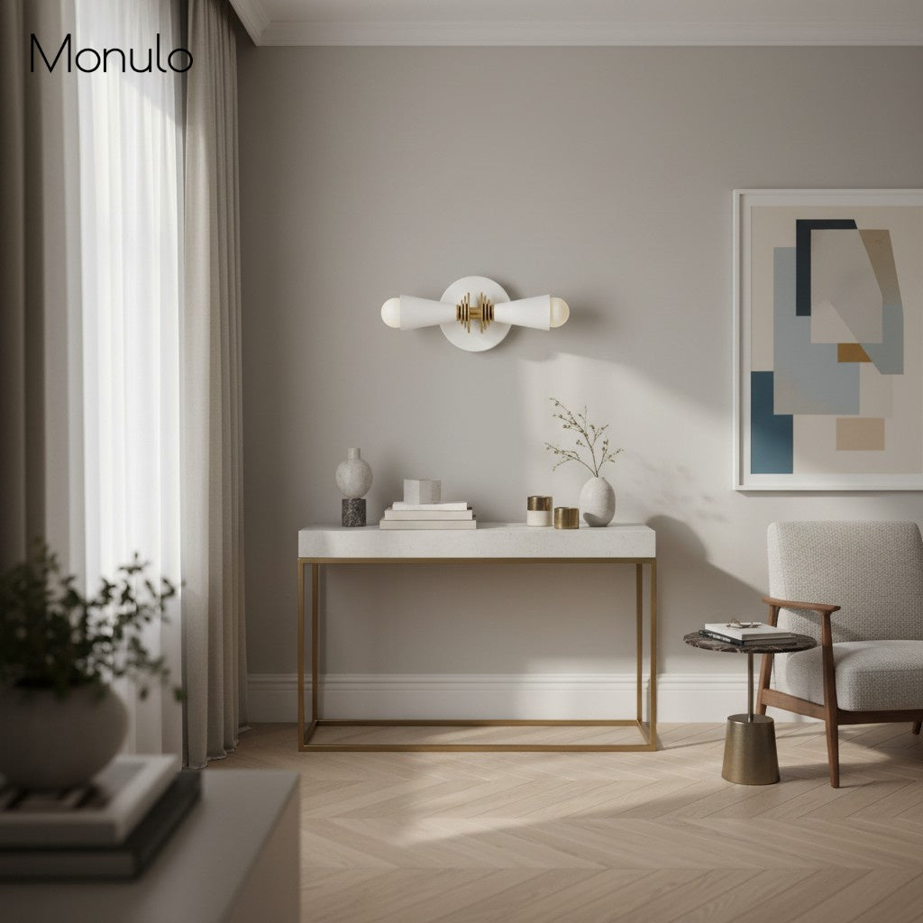 Pyralis Cone Art Deco Wandleuchte – Moderne Metall Schminklicht, Vertikale oder Horizontale Montage