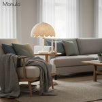 Load image into Gallery viewer, Olvara Natural Woven Rattan Table Lamp – Soft Ambient Lighting for Bedrooms
