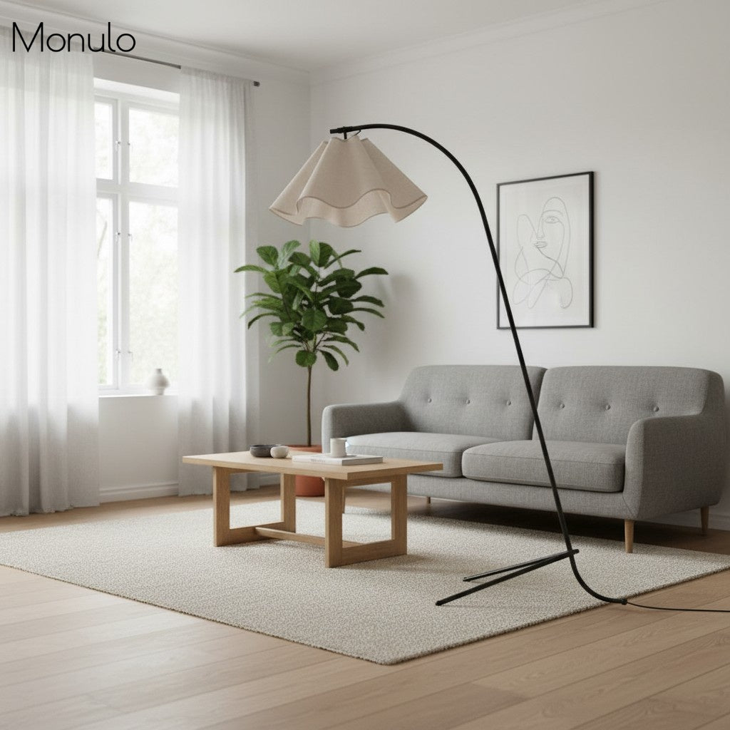 Oslan Elegance Arc-Style Floor Lamp – Modern Minimalist Lighting for Living Spaces
