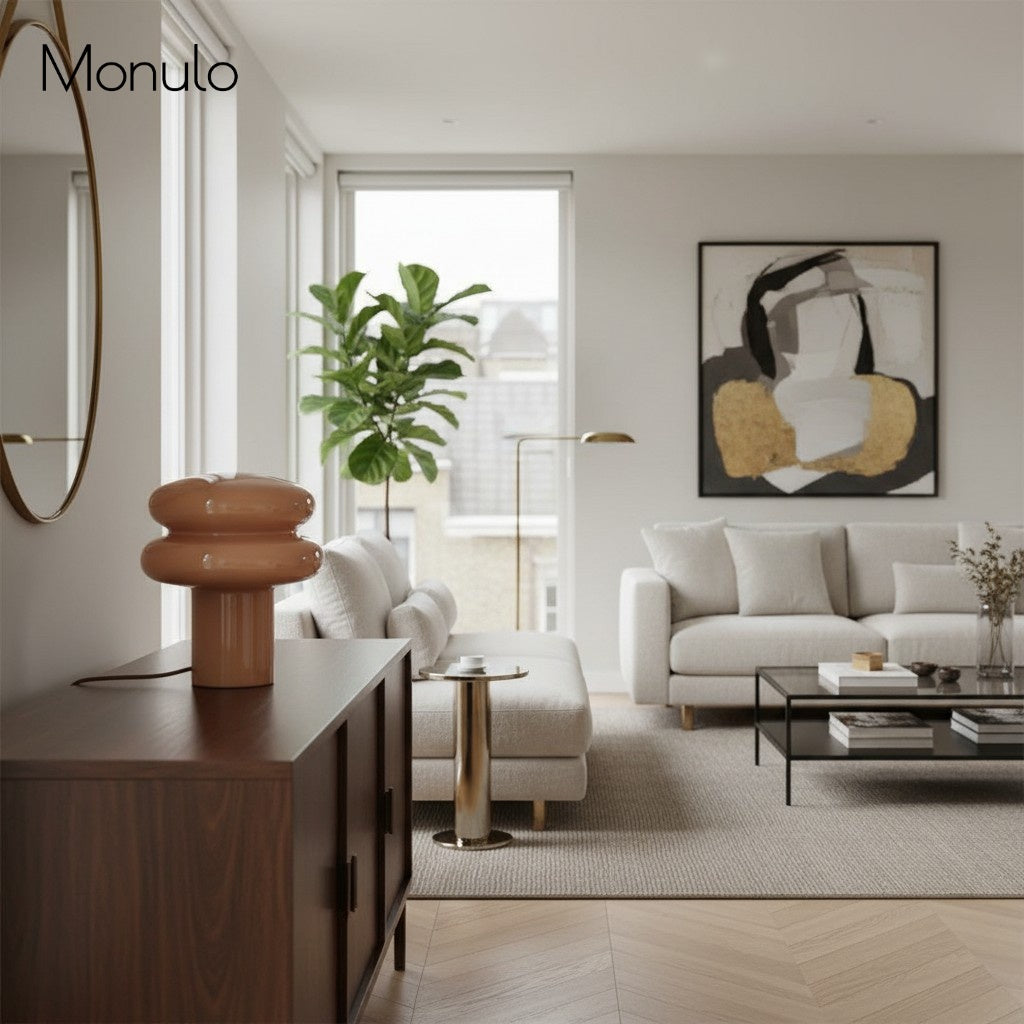 Coloria Opal Glass Table Lamp – Modern Minimalist Lighting for Bedroom
