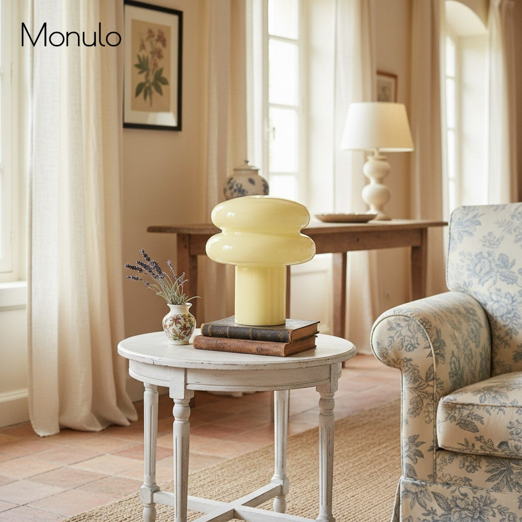 Coloria Opal Glass Table Lamp – Modern Minimalist Lighting for Bedroom