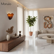 Bellina Elegant Floral Glass Wall Sconce – Modern Brass Wall Lamp for Bedroom & Hallway