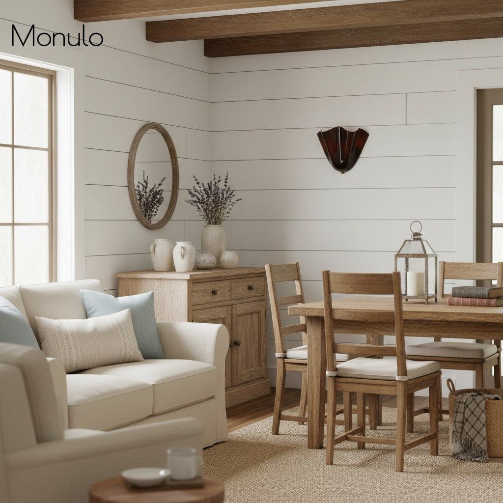 Aplique de pared Bellina de cristal con diseño floral: lámpara de pared moderna de latón para dormitorio y pasillo.