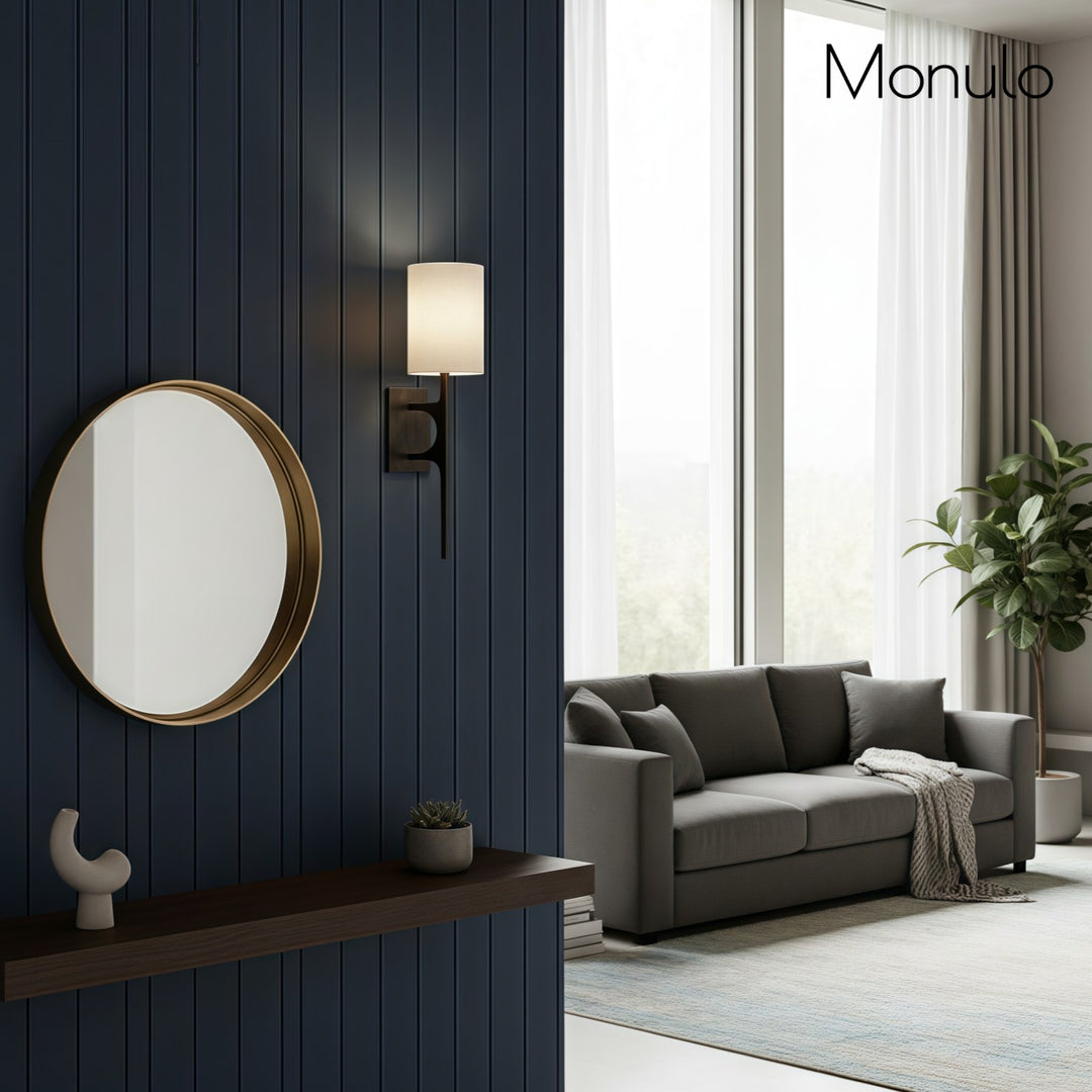 Mavora Minimalist Hammered Metal Linear Wall Light – Contemporary Accent Lighting Fixture