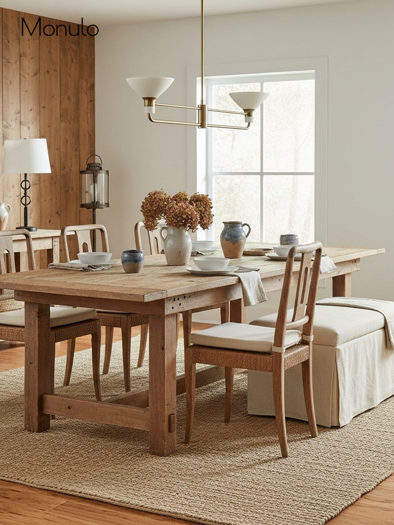 Lámpara de araña de porcelana Calvor de dos luces - Lámpara de comedor lineal de latón