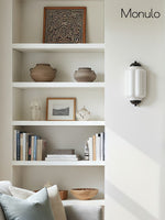 Load image into Gallery viewer, Vintage Milk Glass Flush Eloise Wall Sconce for Bedside Hallway
