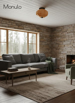 Load image into Gallery viewer, Retro Milk Semi Flush Mount Eloise Ceiling Light
