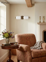 Load image into Gallery viewer, American Vintage Glass Lantern Shaped Horizontal Eloise Wall Sconce
