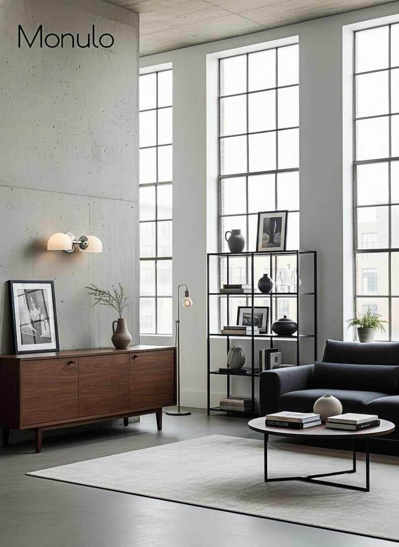 Double Globe Sconce – Horizontal Wall Light In Polished Brass Finish