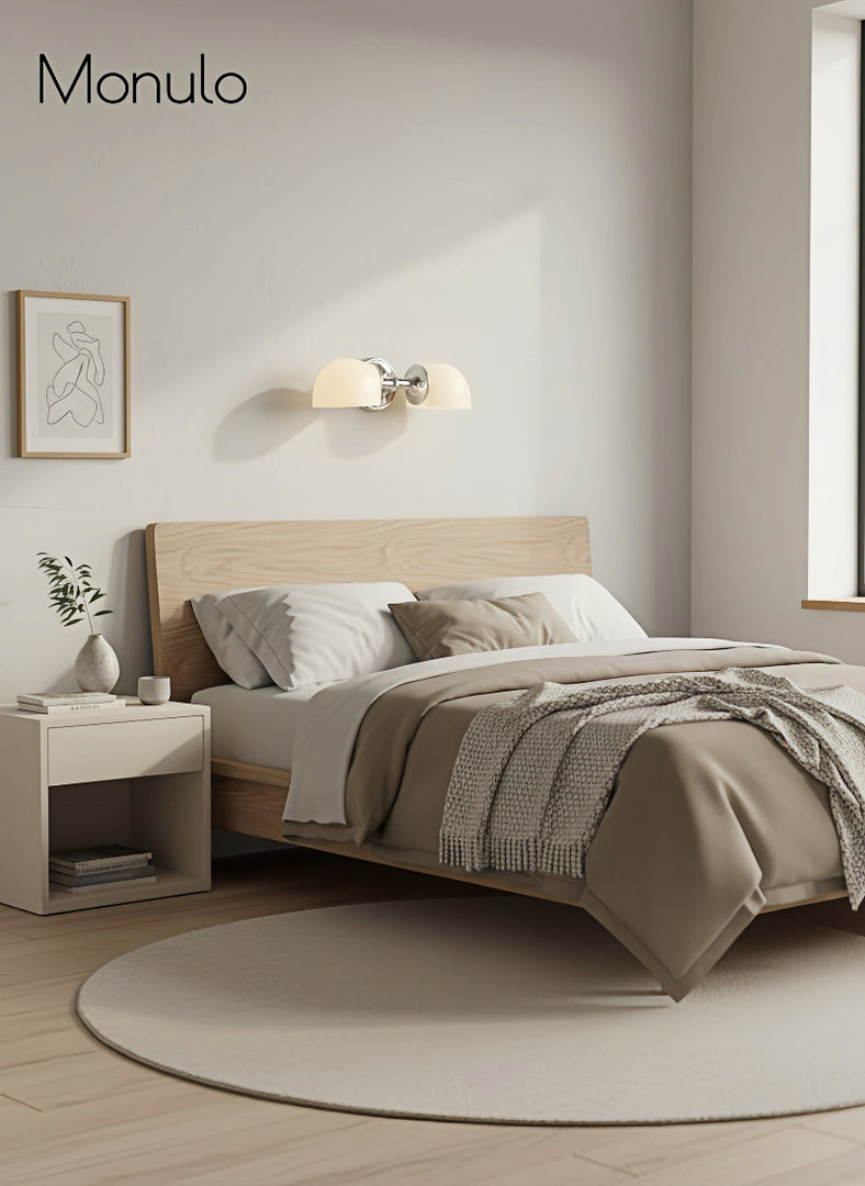 Double Globe Sconce – Horizontal Wall Light In Polished Brass Finish