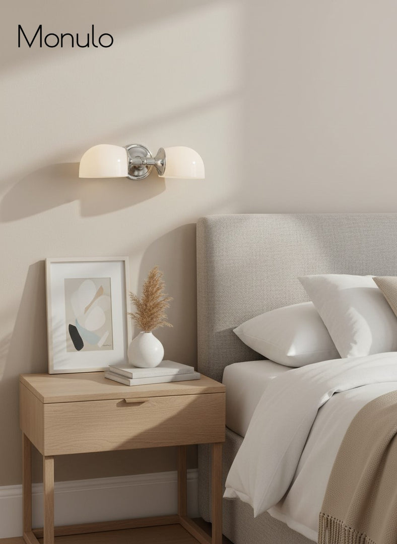 Double Globe Sconce – Horizontal Wall Light In Polished Brass Finish