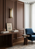 Bild in Gallery-Viewer laden, Bravira gerippte Wandleuchte – geripptes Glaslicht mit Messing- und Glas-Wandlampe
