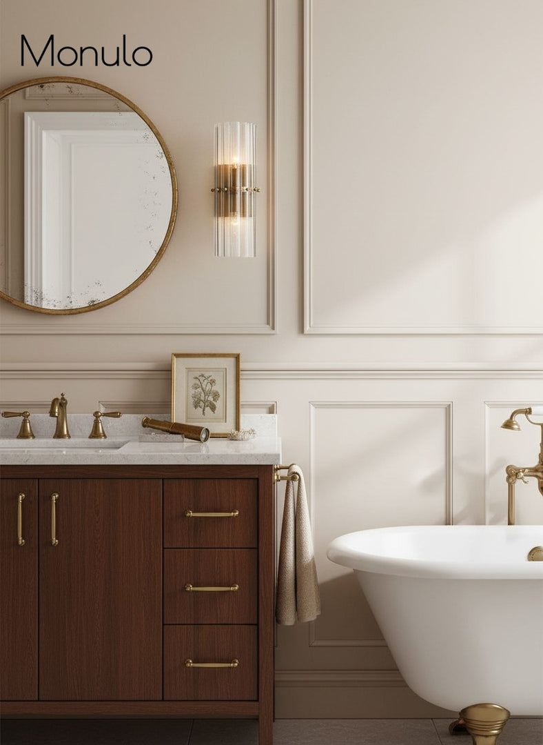 Lumora Crystal Up Down Wall Light – Double Wall Sconce for Bedroom