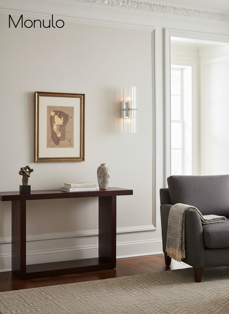 Lumora Crystal Up Down Wall Light – Double Wall Sconce for Bedroom