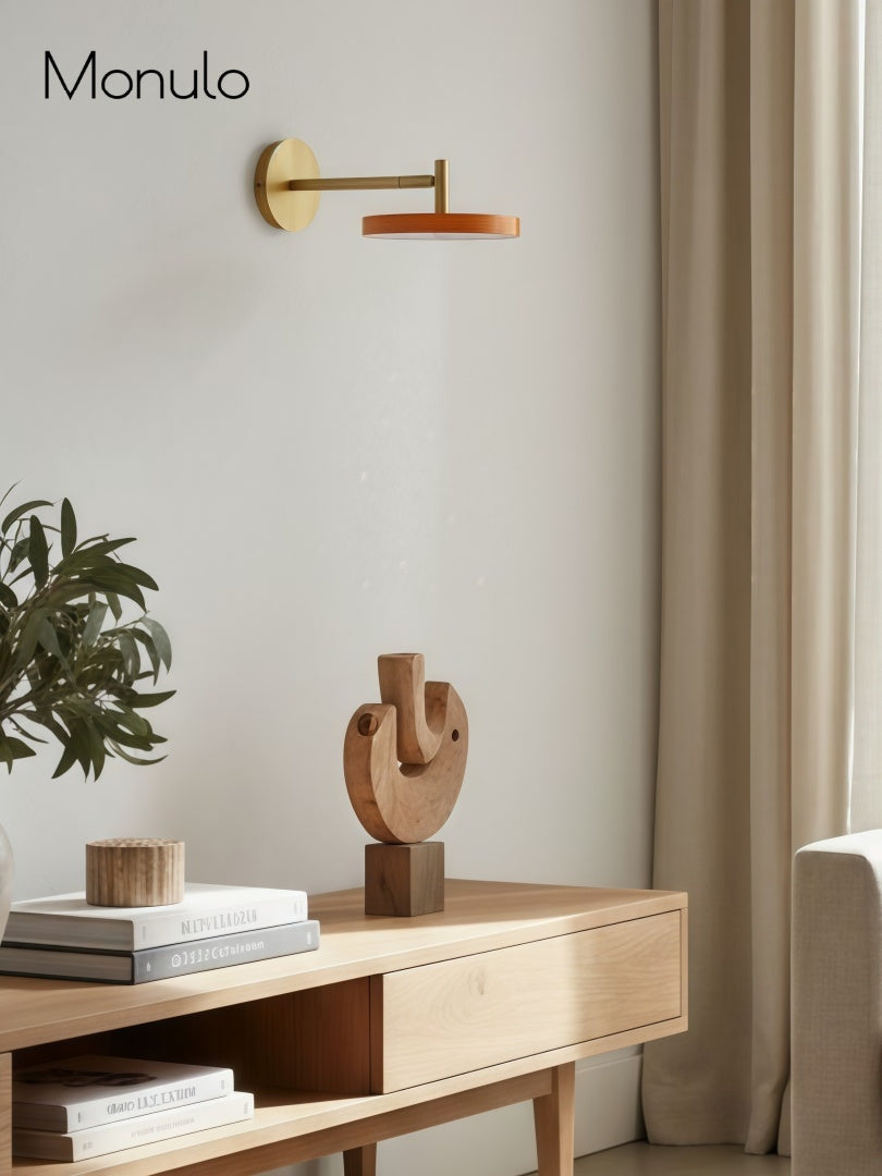 Aplique de pared metálico monocromático escandinavo: iluminación para la decoración del dormitorio