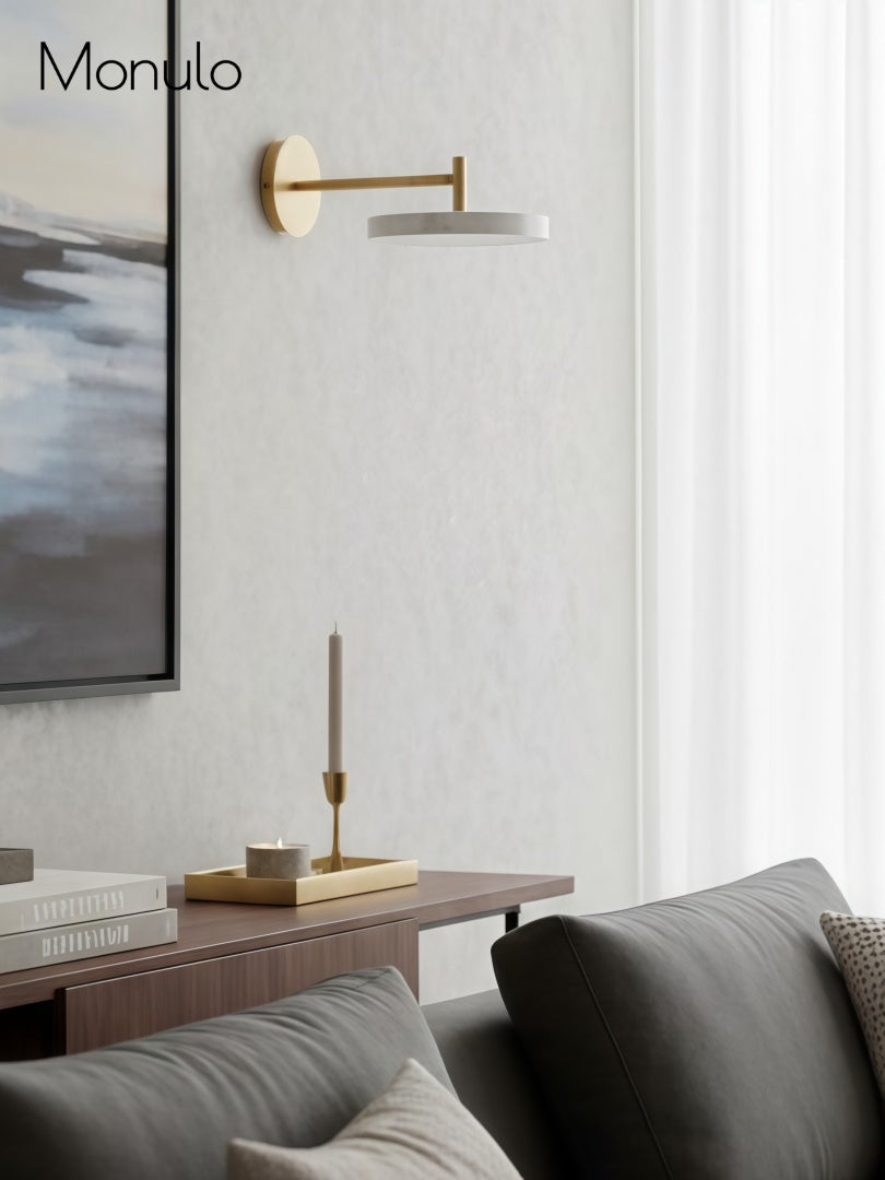 Aplique de pared metálico monocromático escandinavo: iluminación para la decoración del dormitorio