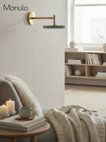 Cargar imagen en el visor de la Galería, Aplique de pared metálico monocromático escandinavo: iluminación para la decoración del dormitorio
