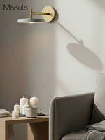 Cargar imagen en el visor de la Galería, Aplique de pared metálico monocromático escandinavo: iluminación para la decoración del dormitorio
