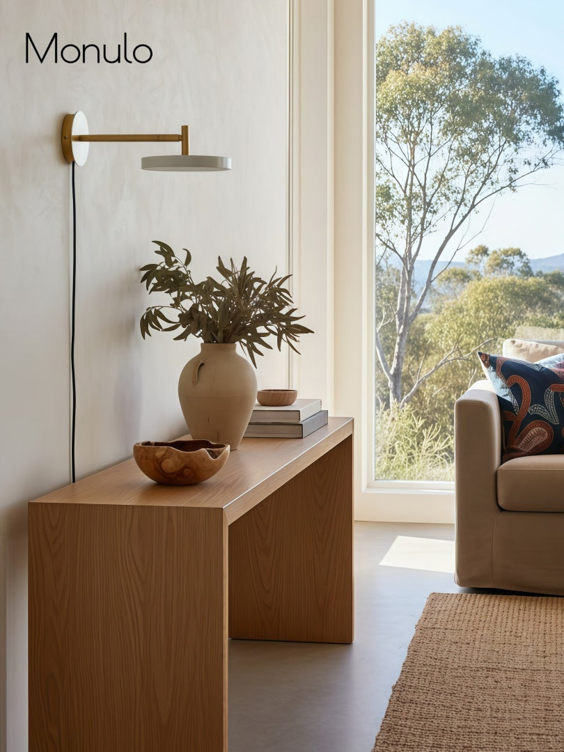 Aplique de pared metálico monocromático escandinavo: iluminación para la decoración del dormitorio