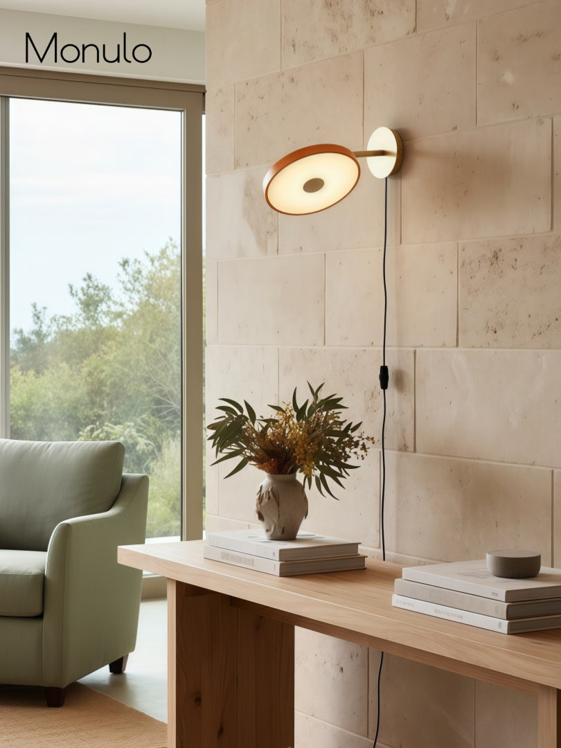 Aplique de pared metálico monocromático escandinavo: iluminación para la decoración del dormitorio