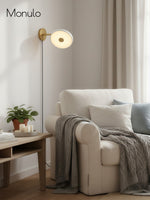 Cargar imagen en el visor de la Galería, Aplique de pared metálico monocromático escandinavo: iluminación para la decoración del dormitorio
