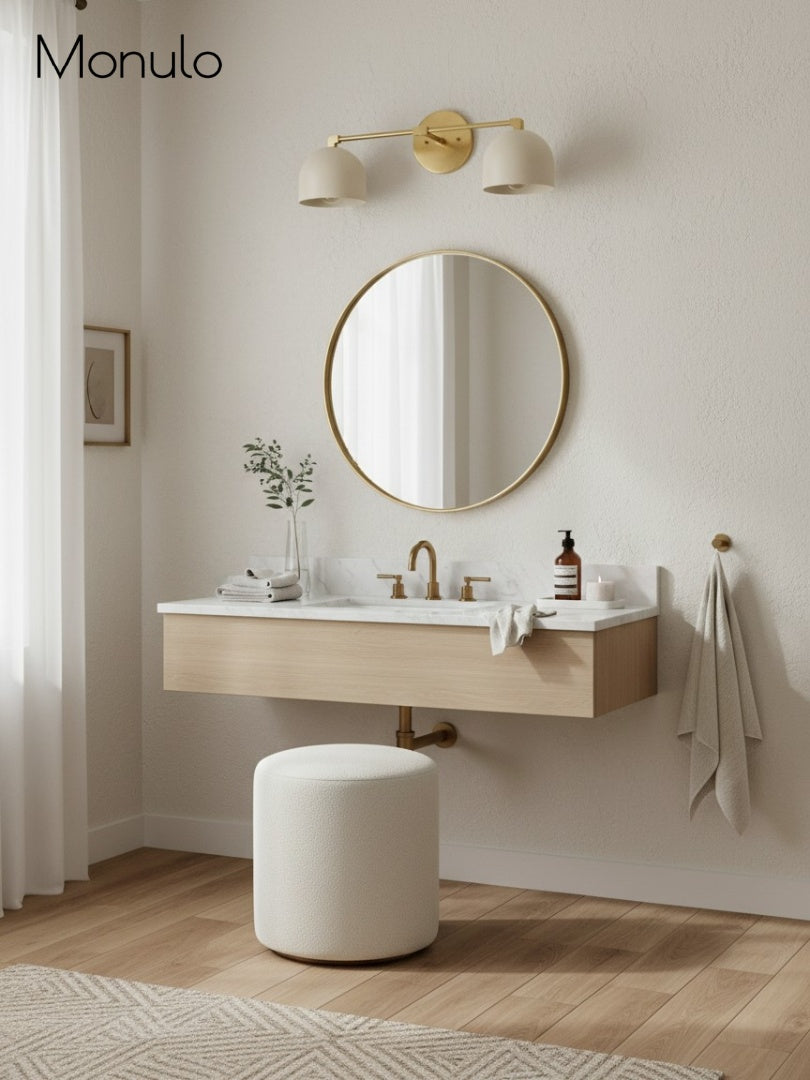 Metio Dome Vanity Wall Light – Mid-Century Fixture for Bathroom