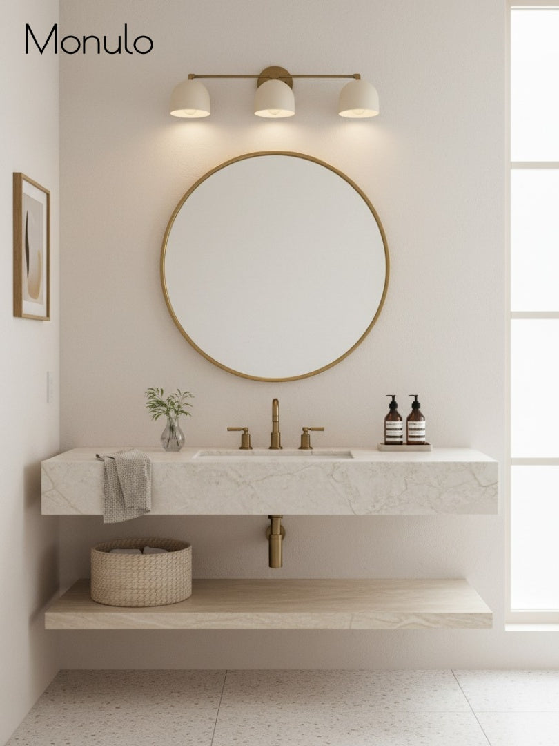Metio Dome Vanity Wall Light – Mid-Century Fixture for Bathroom