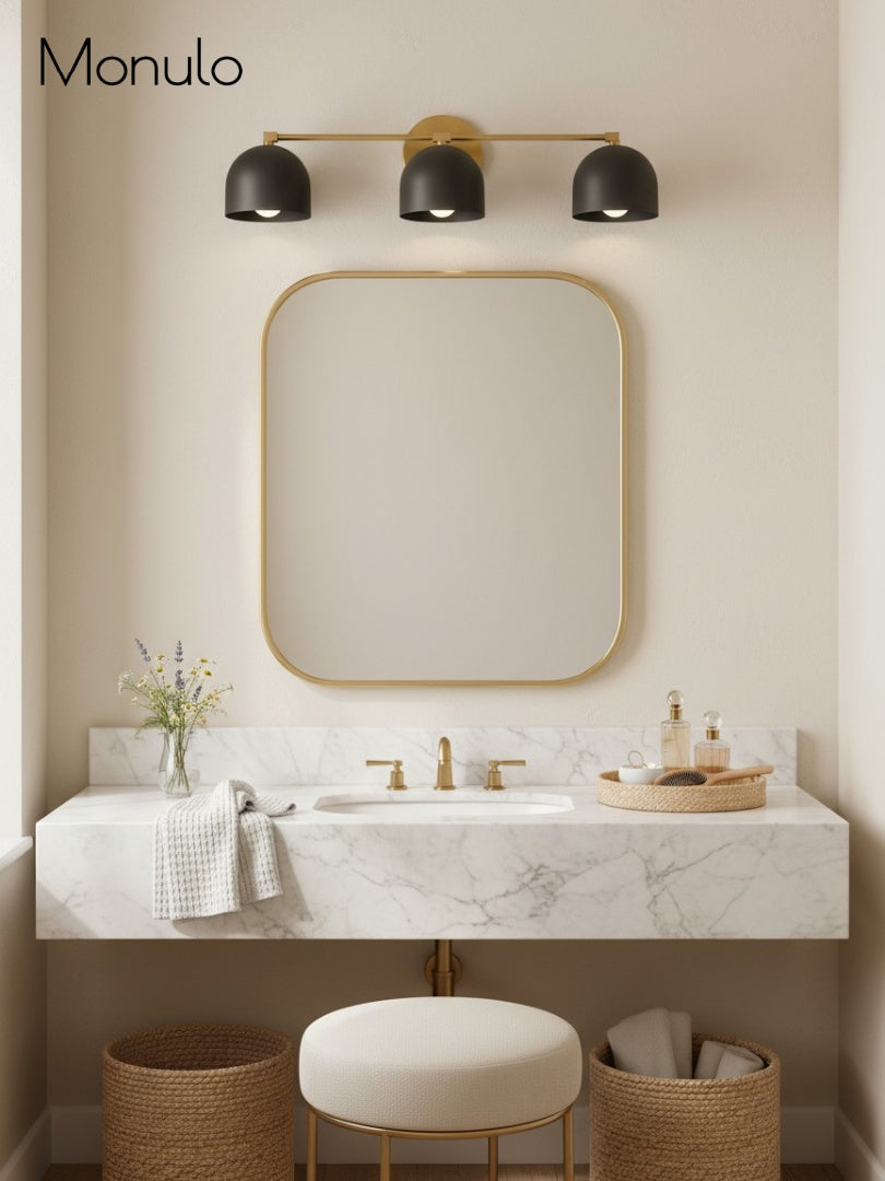 Metio Dome Vanity Wall Light – Mid-Century Fixture for Bathroom