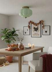 Eloise Flush Mount Milk Glass Ceiling Light – Modern Accent Lighting with Artistic Glass Shade