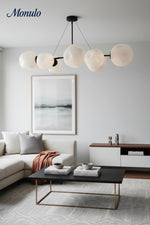 Load image into Gallery viewer, Pawrior Artistic Globe Chandelier Fixture – Soft Ambient Lighting for Dining or Living
