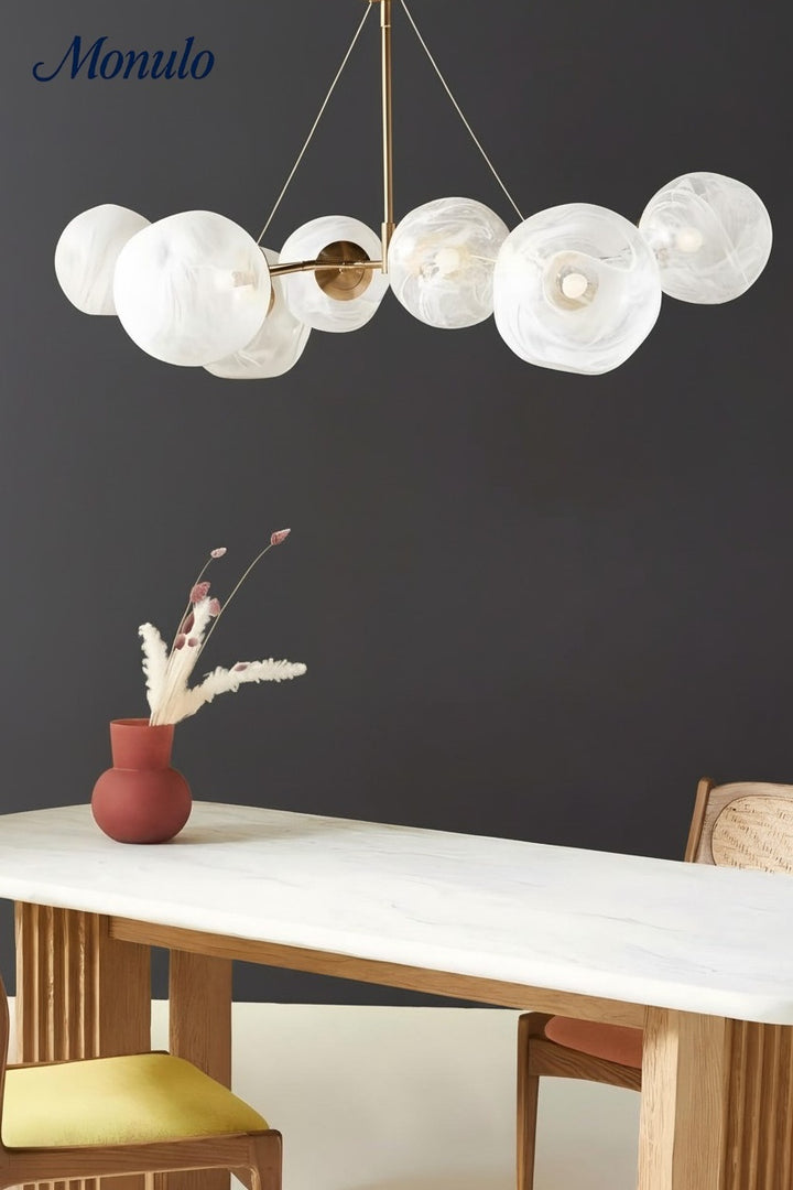 Pawrior Artistic Globe Chandelier Fixture – Soft Ambient Lighting for Dining or Living