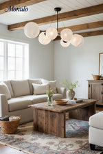 Load image into Gallery viewer, Pawrior Artistic Globe Chandelier Fixture – Soft Ambient Lighting for Dining or Living
