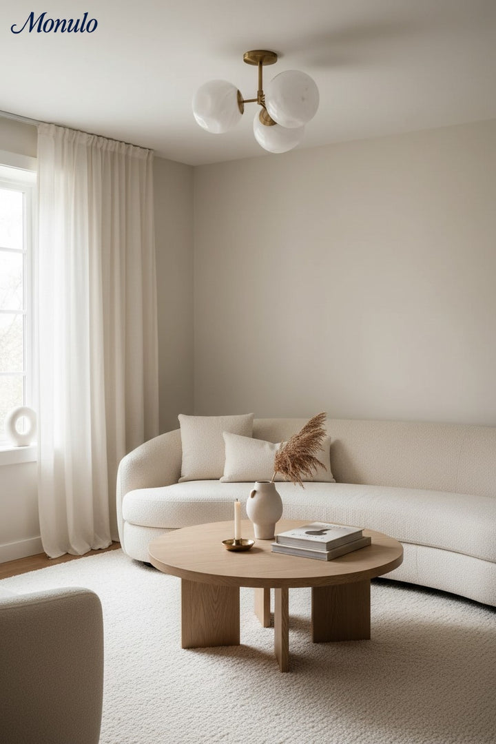 Pawrior Zeitgenössische Glas-Deckenleuchte – Geeignet für Flur & Wohnzimmer