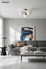 Bild in Gallery-Viewer laden, Pawrior Zeitgenössische Glas-Deckenleuchte – Geeignet für Flur &amp; Wohnzimmer
