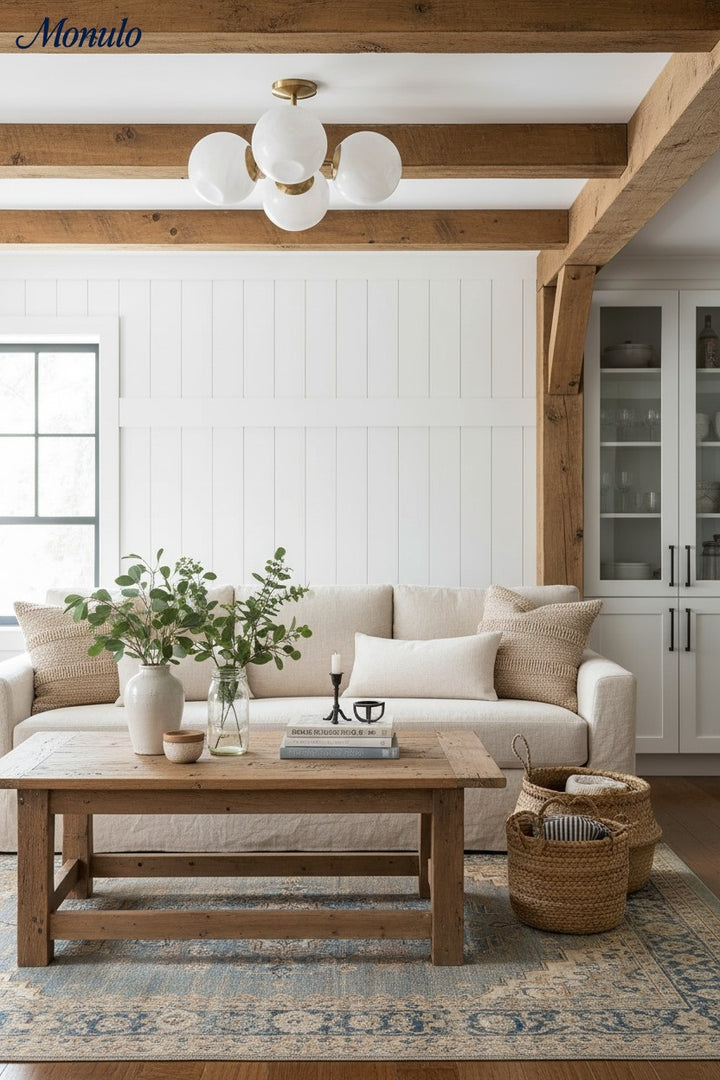 Pawrior Zeitgenössische Glas-Deckenleuchte – Geeignet für Flur & Wohnzimmer