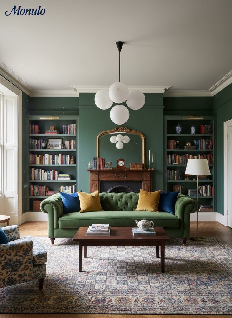 Ulvara Glas-Kugel Linear Cluster Deckenlampe – Zeitgenössischer Stil für Wohnraum & Kücheninsel