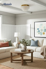 Load image into Gallery viewer, Capigia Layered Frosted Glass &amp; Metal Ceiling Light – Modern Style for Bedroom &amp; Hallway