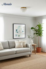 Load image into Gallery viewer, Capigia Layered Frosted Glass &amp; Metal Ceiling Light – Modern Style for Bedroom &amp; Hallway