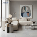 Load image into Gallery viewer, Pelviona Ribbed Glass &amp; Antique Brass Table Lamp – Modern Accent Lighting for Living Room