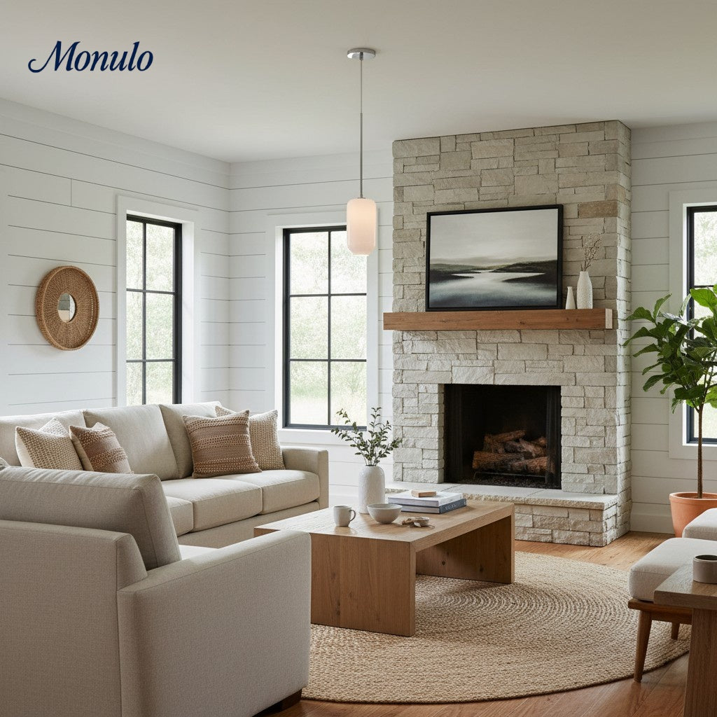 Lámpara colgante Lumivelle con pantalla de cristal escultórica: lámpara moderna para cocina y comedor.