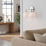 Load image into Gallery viewer, Talvior Faceted Glass Wall Sconce – Modern Style Bathroom or Hallway Accent Light
